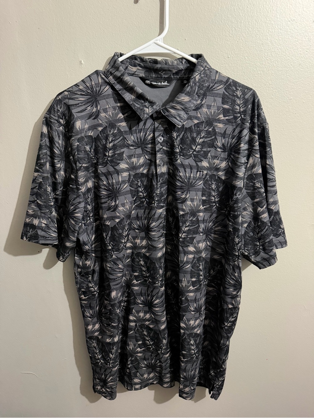 TravisMathew XXL Polo Shirt Floral Tropical Prima Cotton Golf Made in Peru